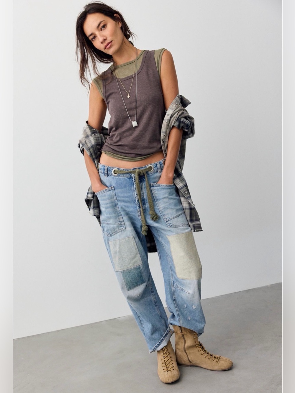 Free People We The Free Moxie Pull-On Barrel Jeans Size 30